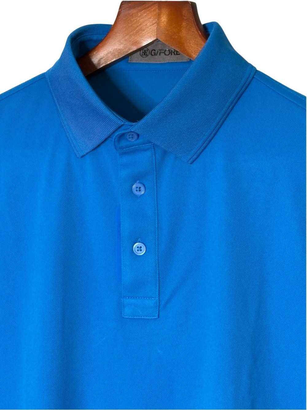 NWT G/FORE Men's Essential Performance Piqué Golf Polo Lisbon Blue Small - Picture 3 of 12